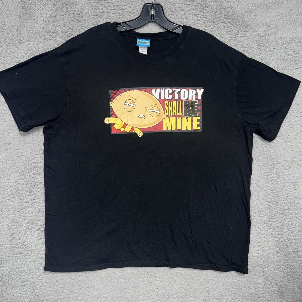 Official Family Guy Stewie T Shirt Men XL Black Victory Shall Be Mine 2012 Tee